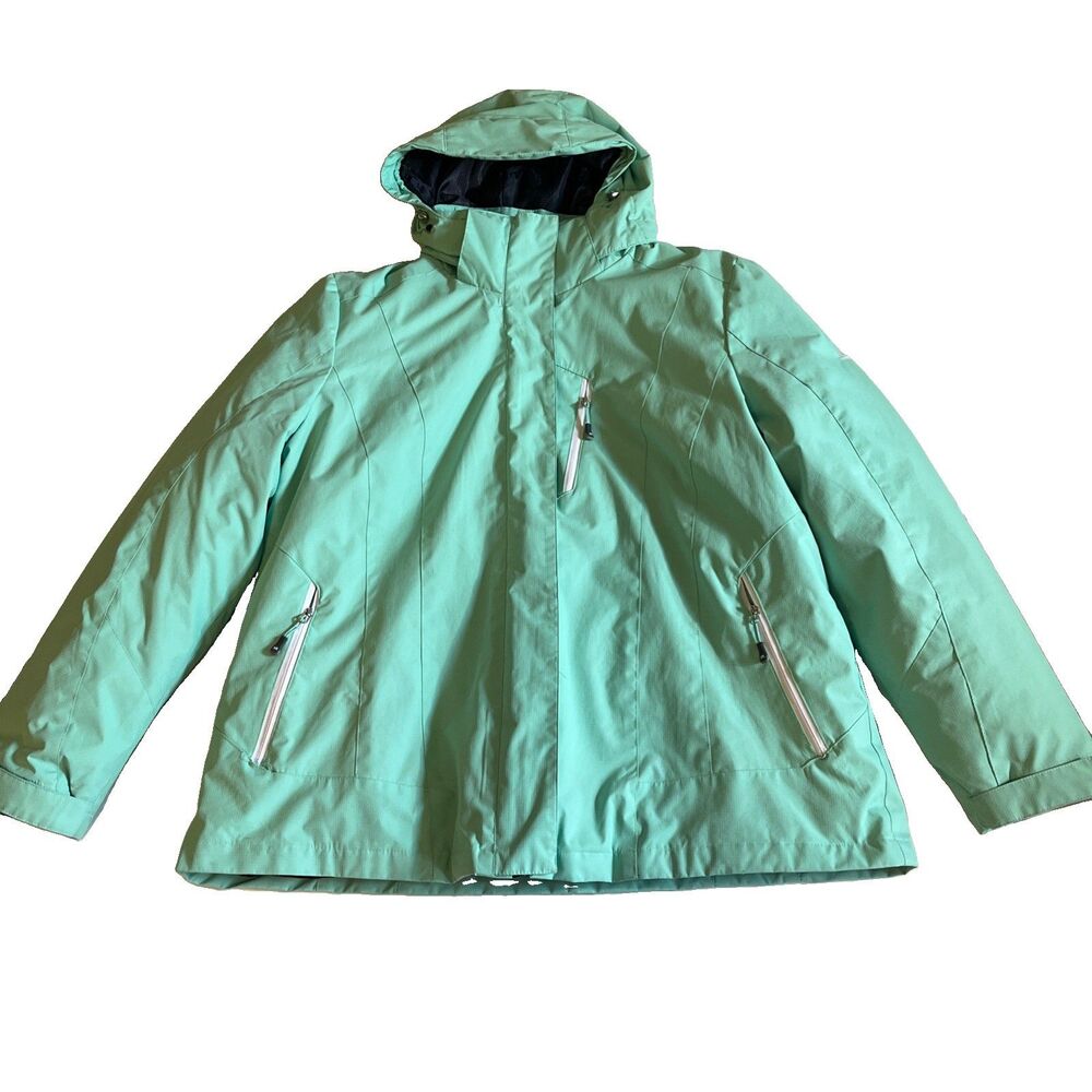 ZeroXposur Winter Coat Women’s XXL Blue Turquoise Removable Liner Hood Snow Ski